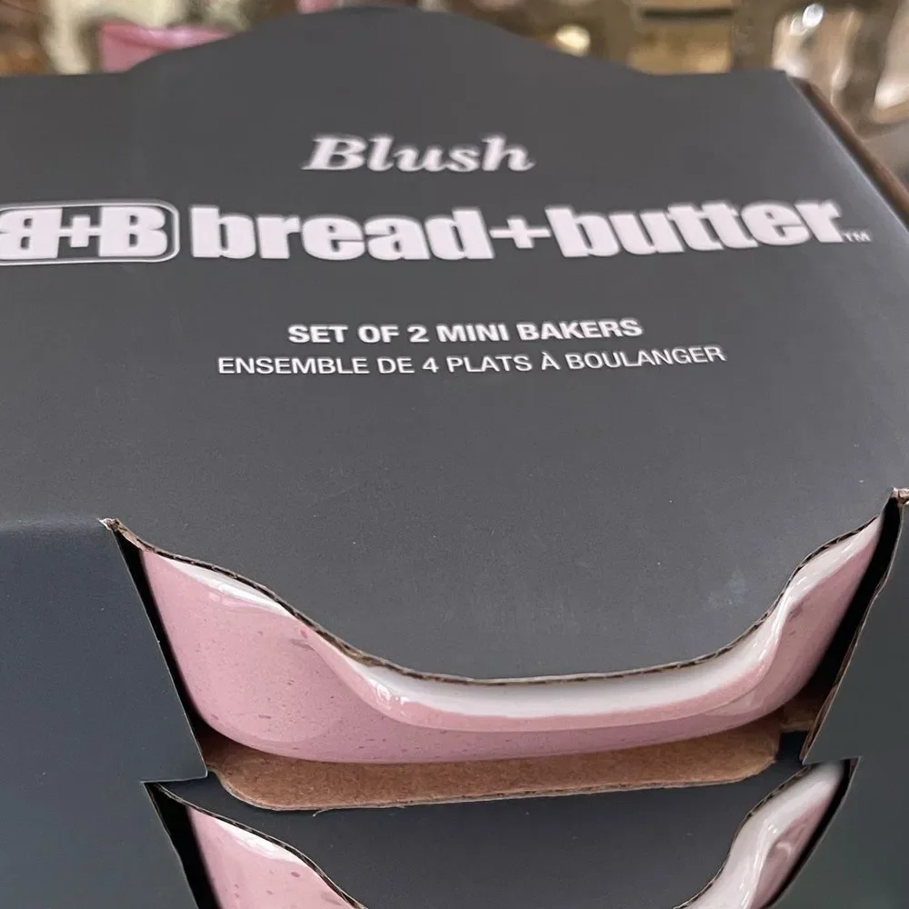 Bread + Butter Ceramic 7in Blush Mini Bakers Set of 2